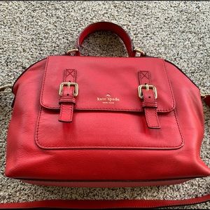 Red Leather Kate Spade Bag